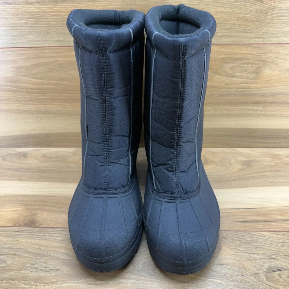 Sorel Snow Commander Youth Kids Boots Size 6 Black Duck Nylon Insulated Snow